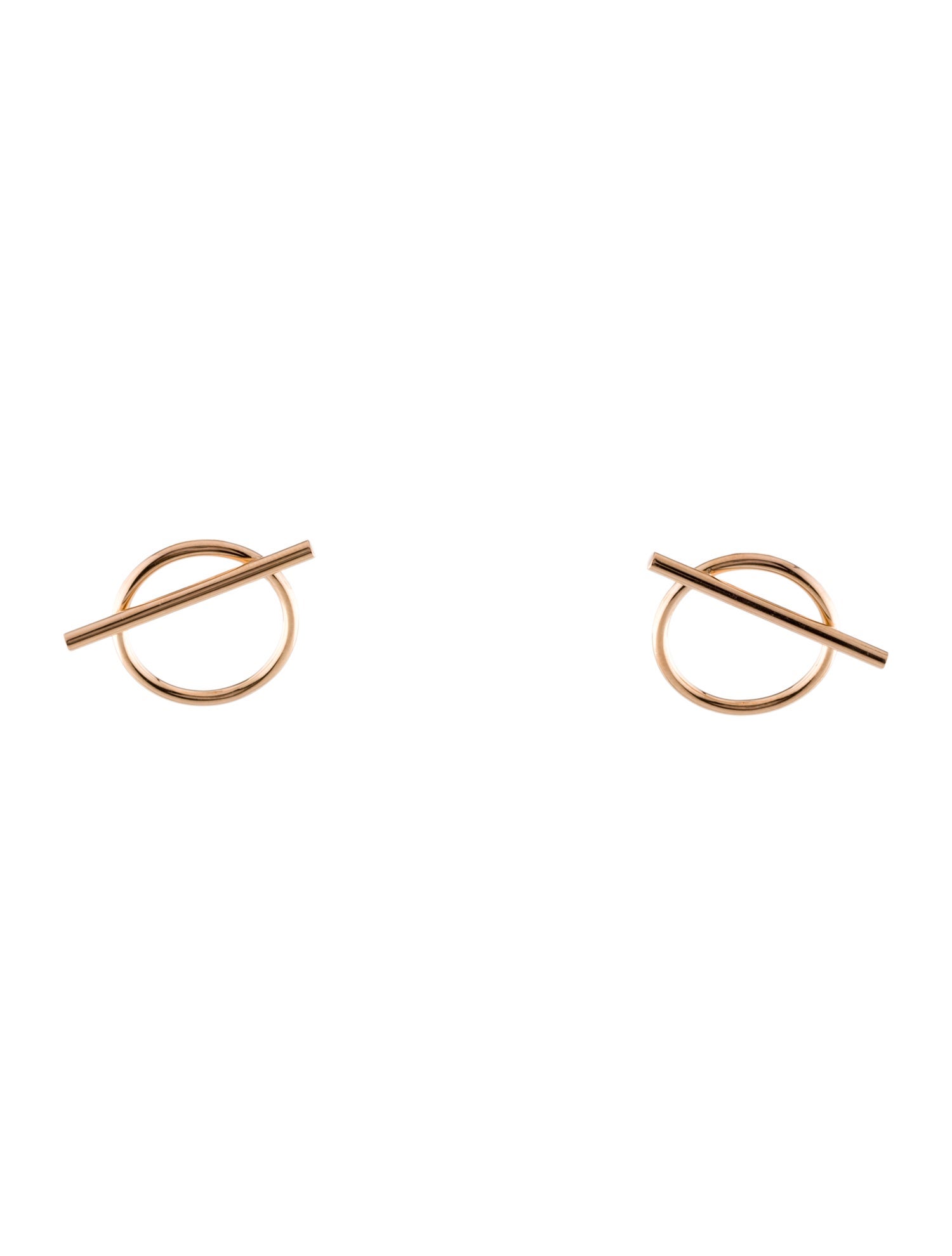 Hermès 18K Echappee Hermes Medium Model Stud Earrings