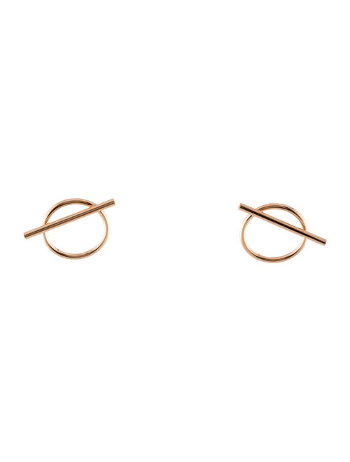 Hermès 18K Echappee Hermes Medium Model Stud Earrings