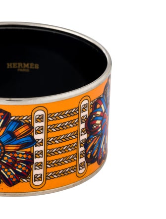 Hermès Extra Wide Enamel Bangle Bracelet