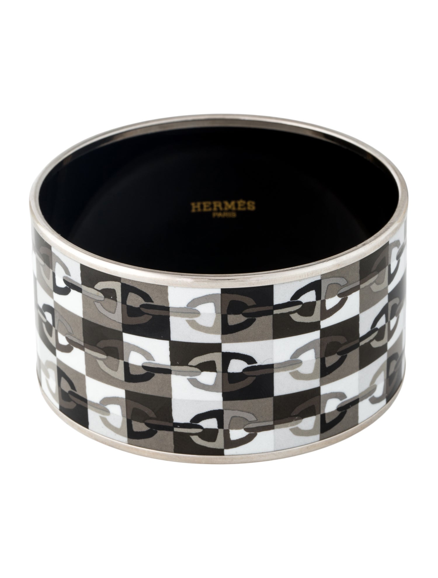 Hermès Extra Wide Enamel Bangle Bracelet