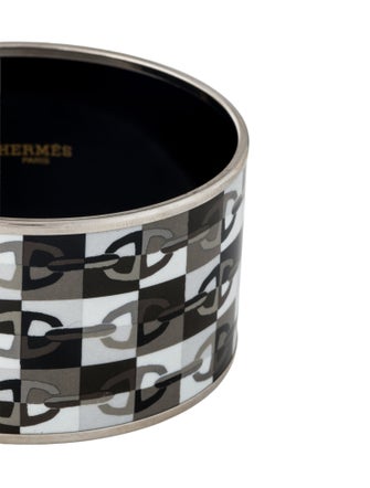 Hermès Extra Wide Enamel Bangle Bracelet