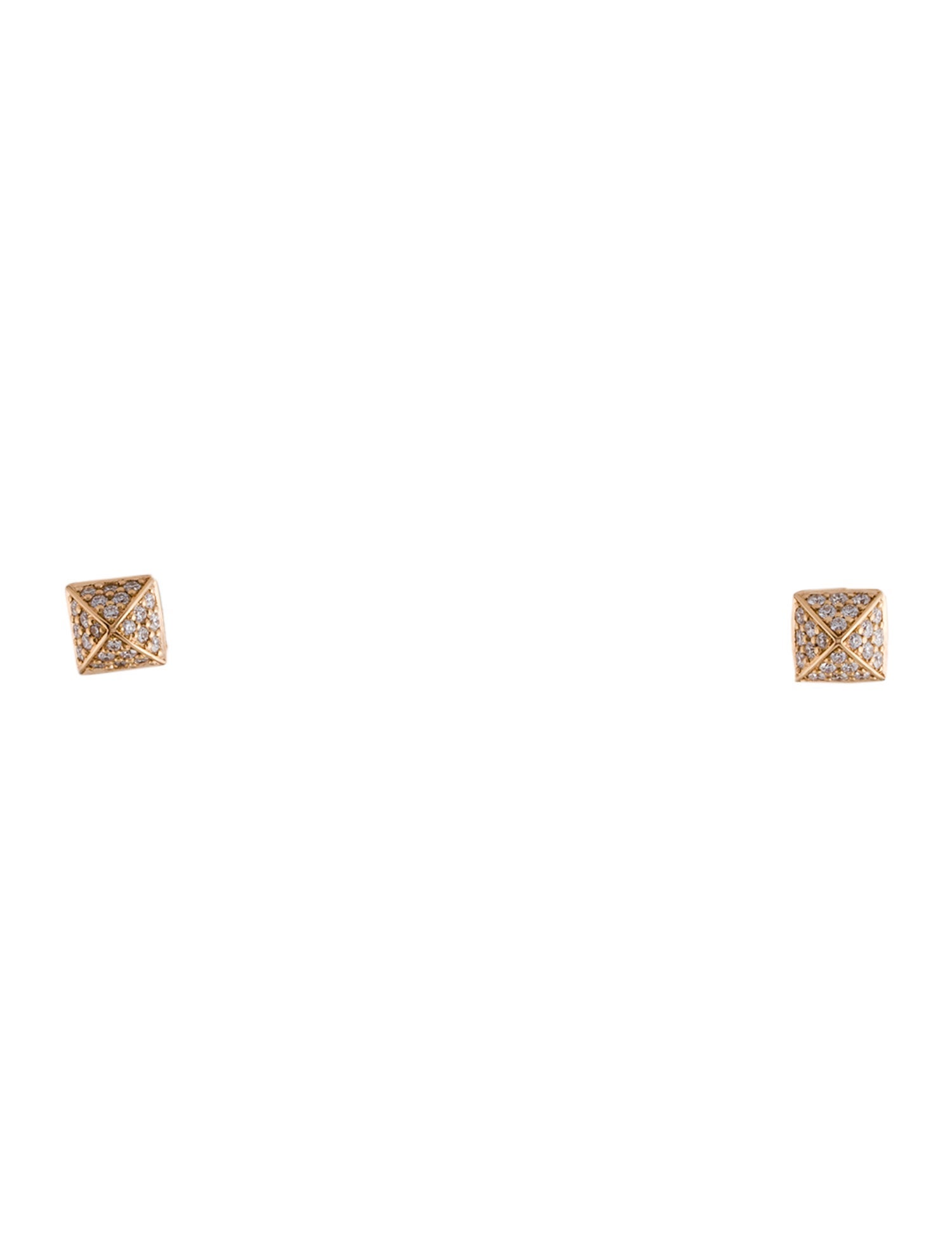 Hermès 18K Diamond Clou d'H Stud Earrings