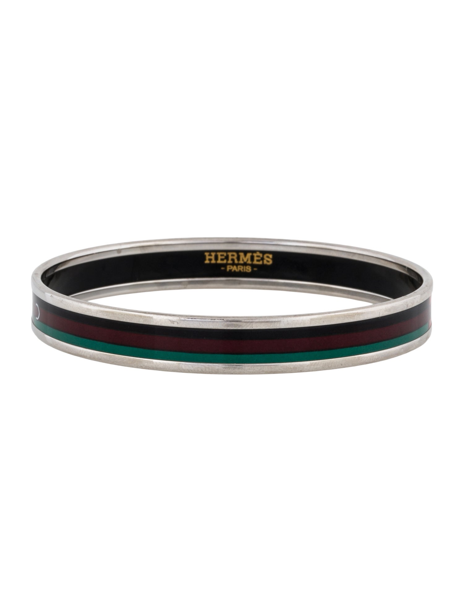 Hermès Narrow Enamel Bangle Bracelet