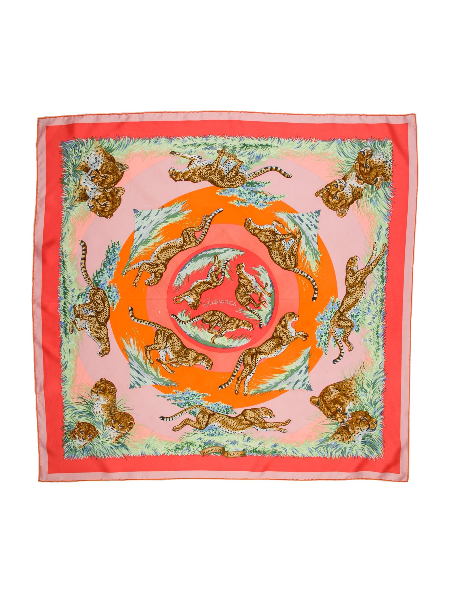 Hermès Guépards Silk Scarf