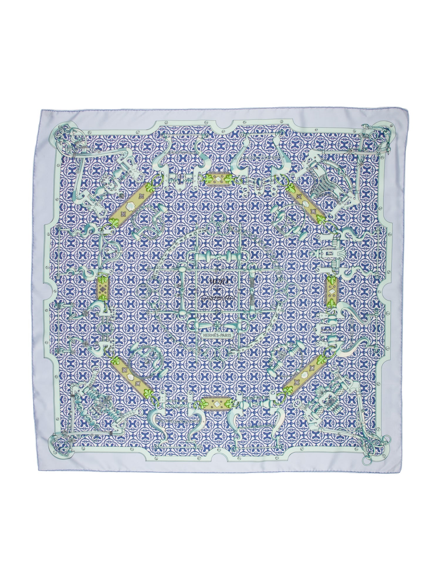Hermès Mors et Gourmettes Silk Scarf
