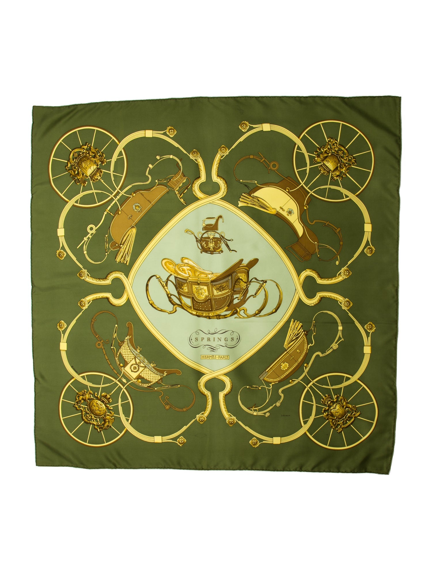 Hermès Springs Silk Scarf