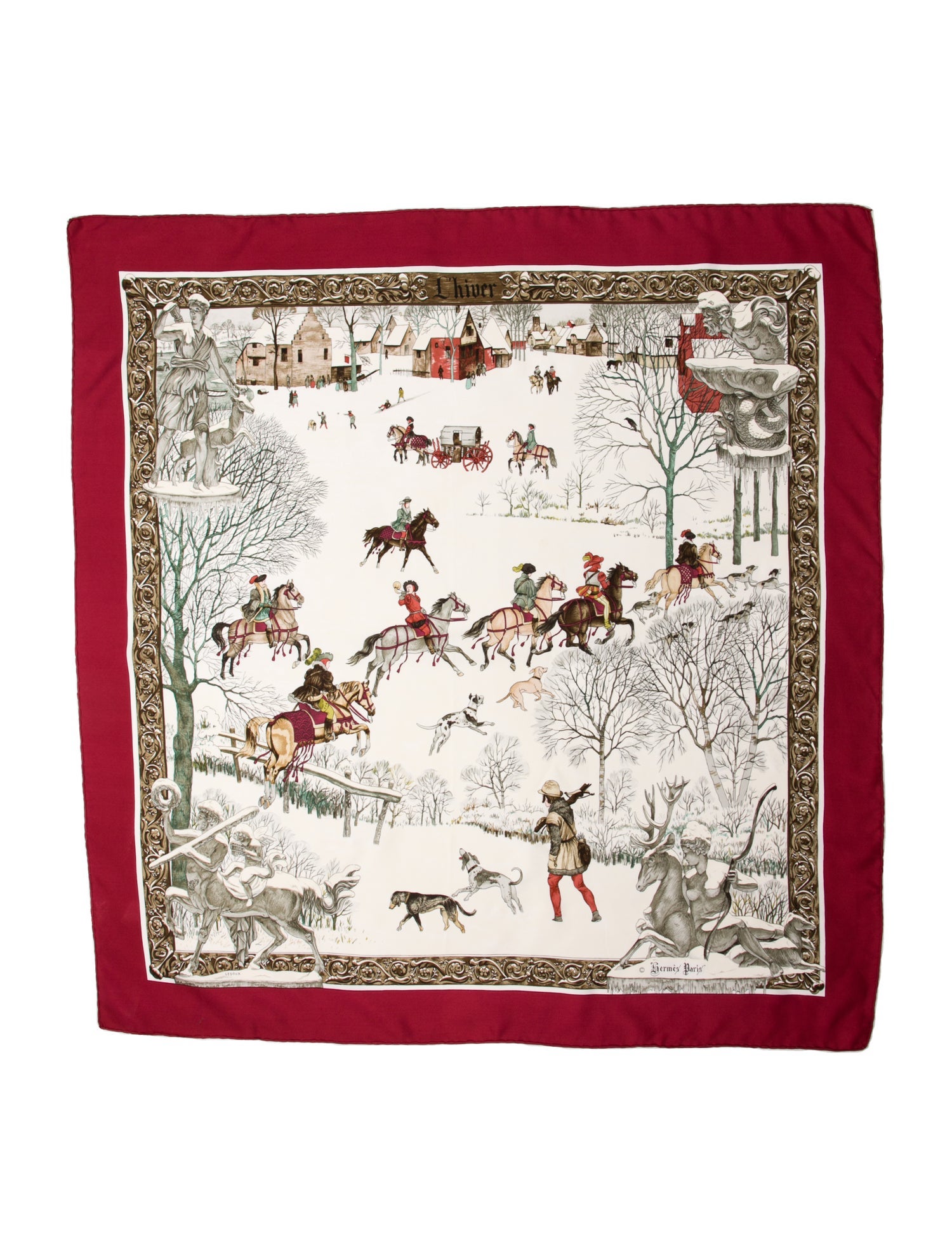 Hermès L’Hiver Silk Scarf
