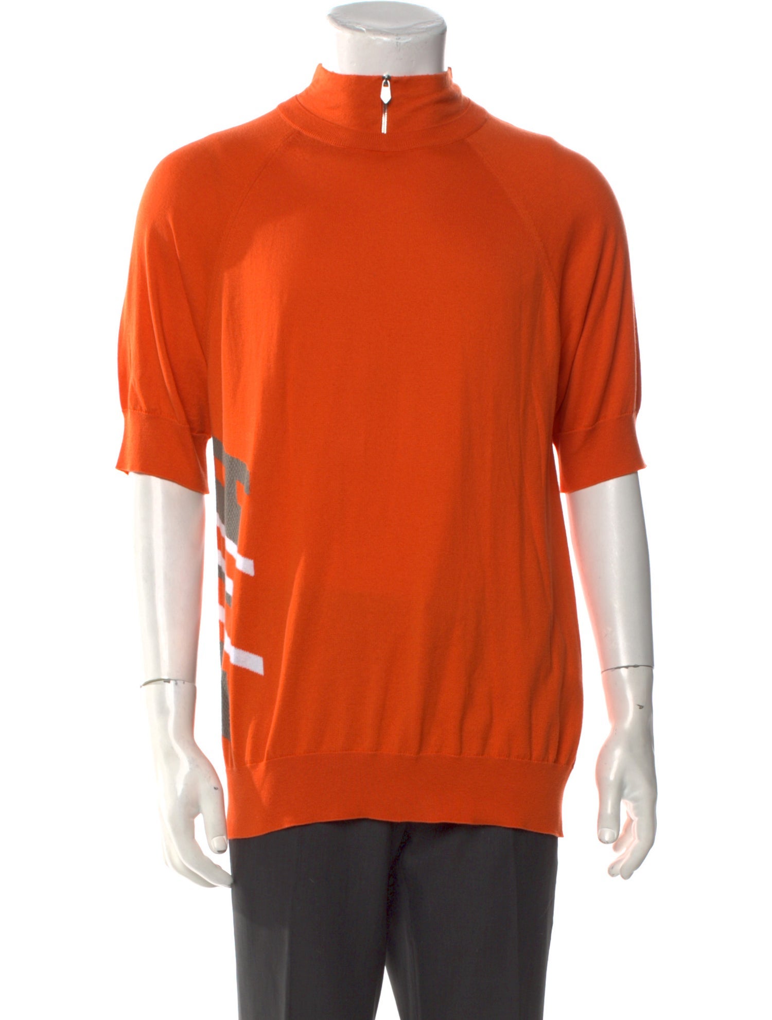 Hermès Mock Neck Short Sleeve Pullover
