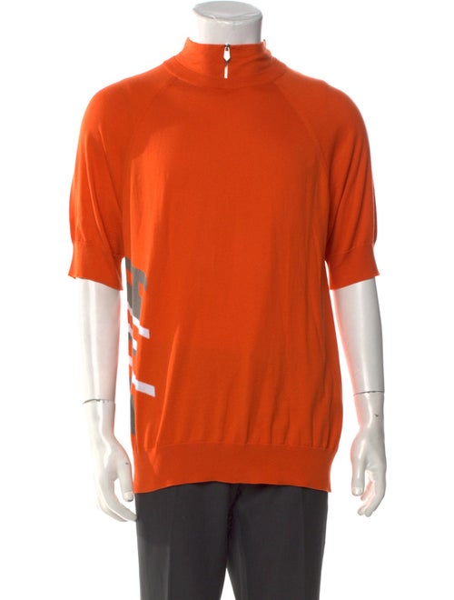 Hermès Mock Neck Short Sleeve Pullover