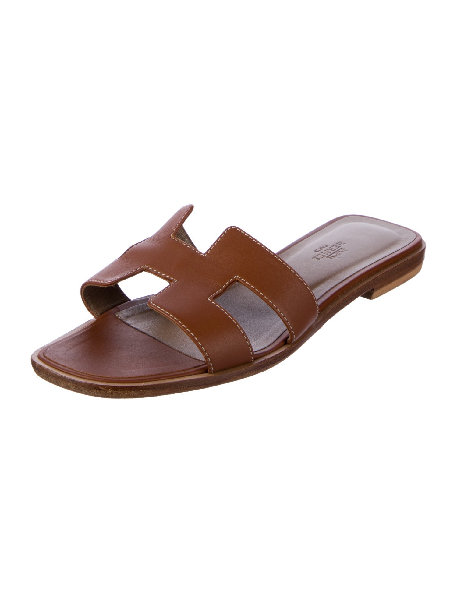 Hermès Oran Leather Slides