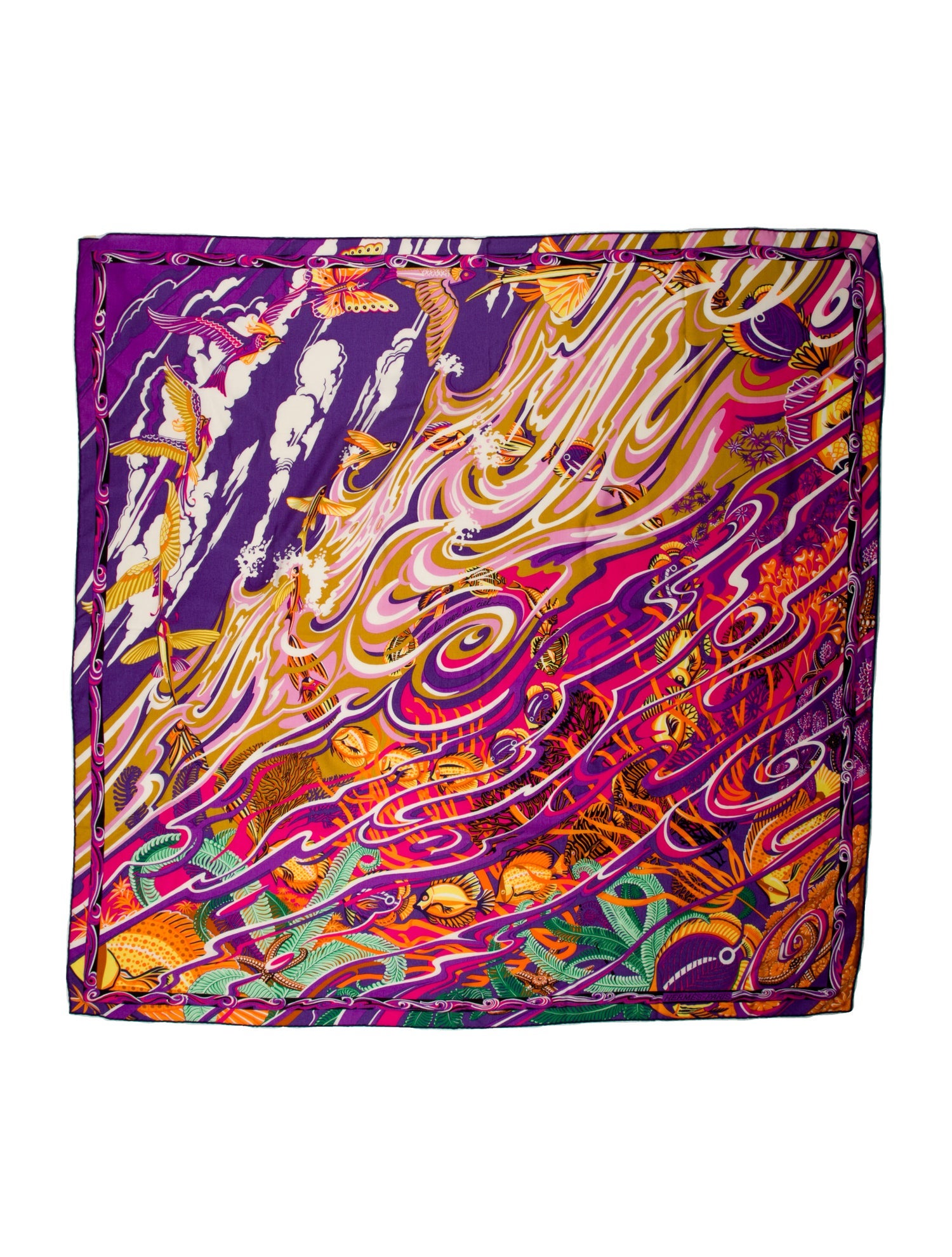 Hermès De La Mer Au Ciel Cashmere Shawl Cashmere Shawl w/ Tags