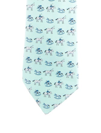 Hermès Printed Silk Tie