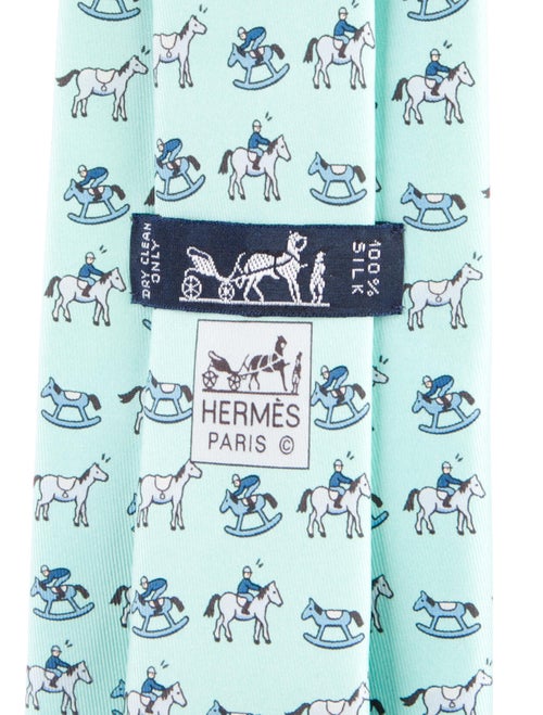 Hermès Printed Silk Tie