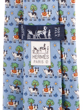 Hermès Silk Patterned Tie