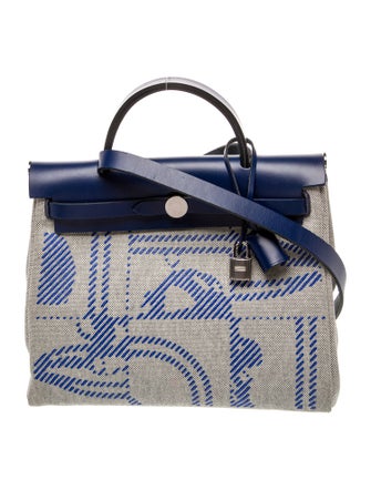 Hermès Toile Brides de Gala Herbag Zip 31