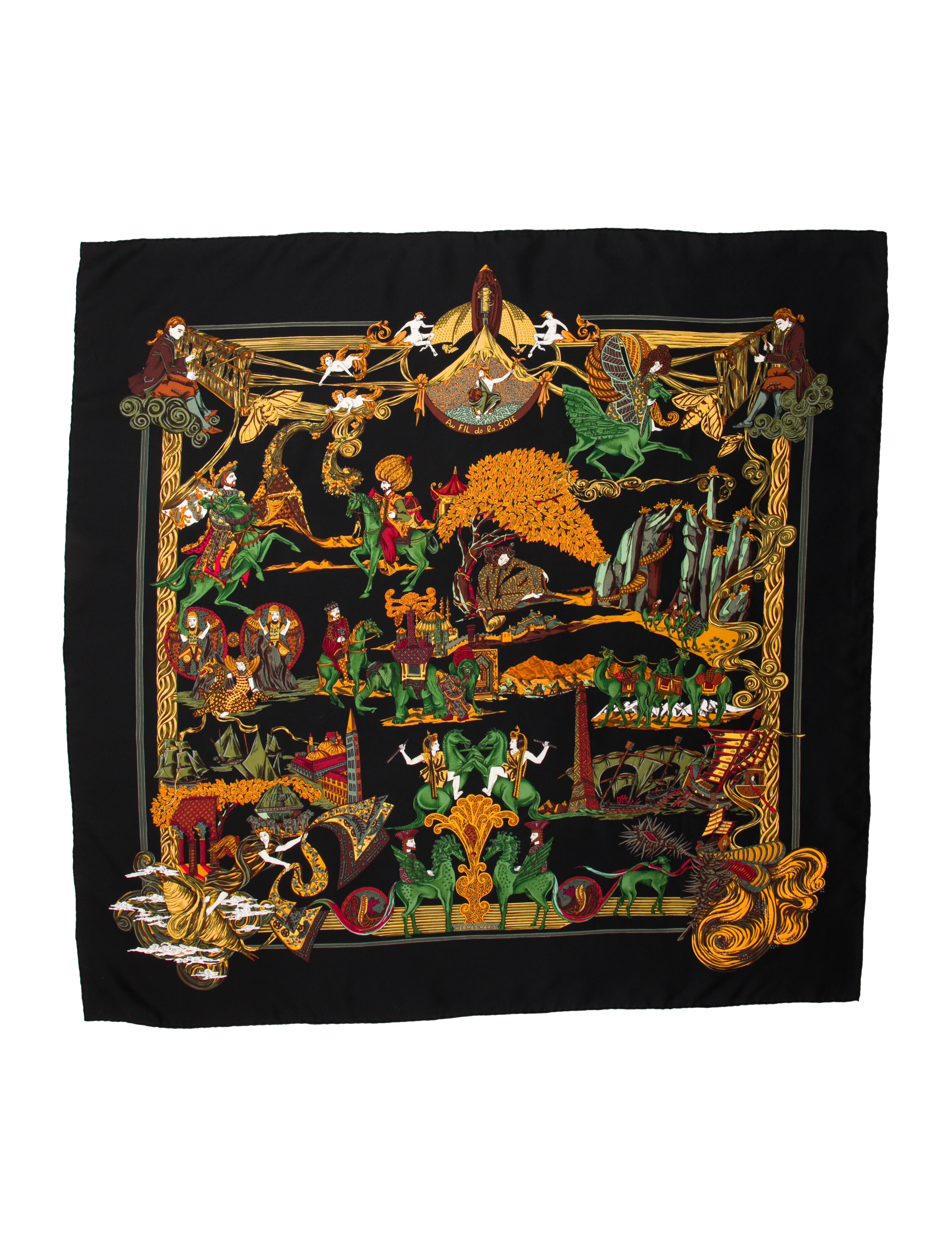 Hermès Au Fil de la Soie Silk Scarf