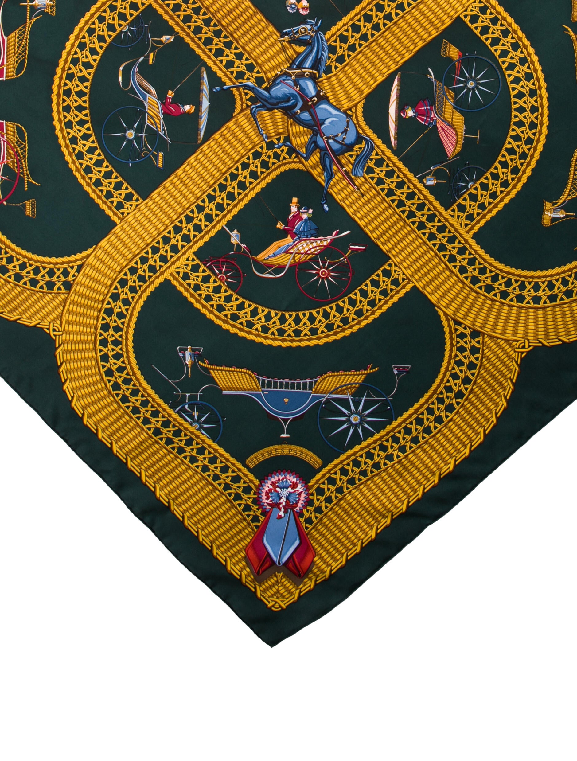 Hermès Voitures Paniers Silk Scarf