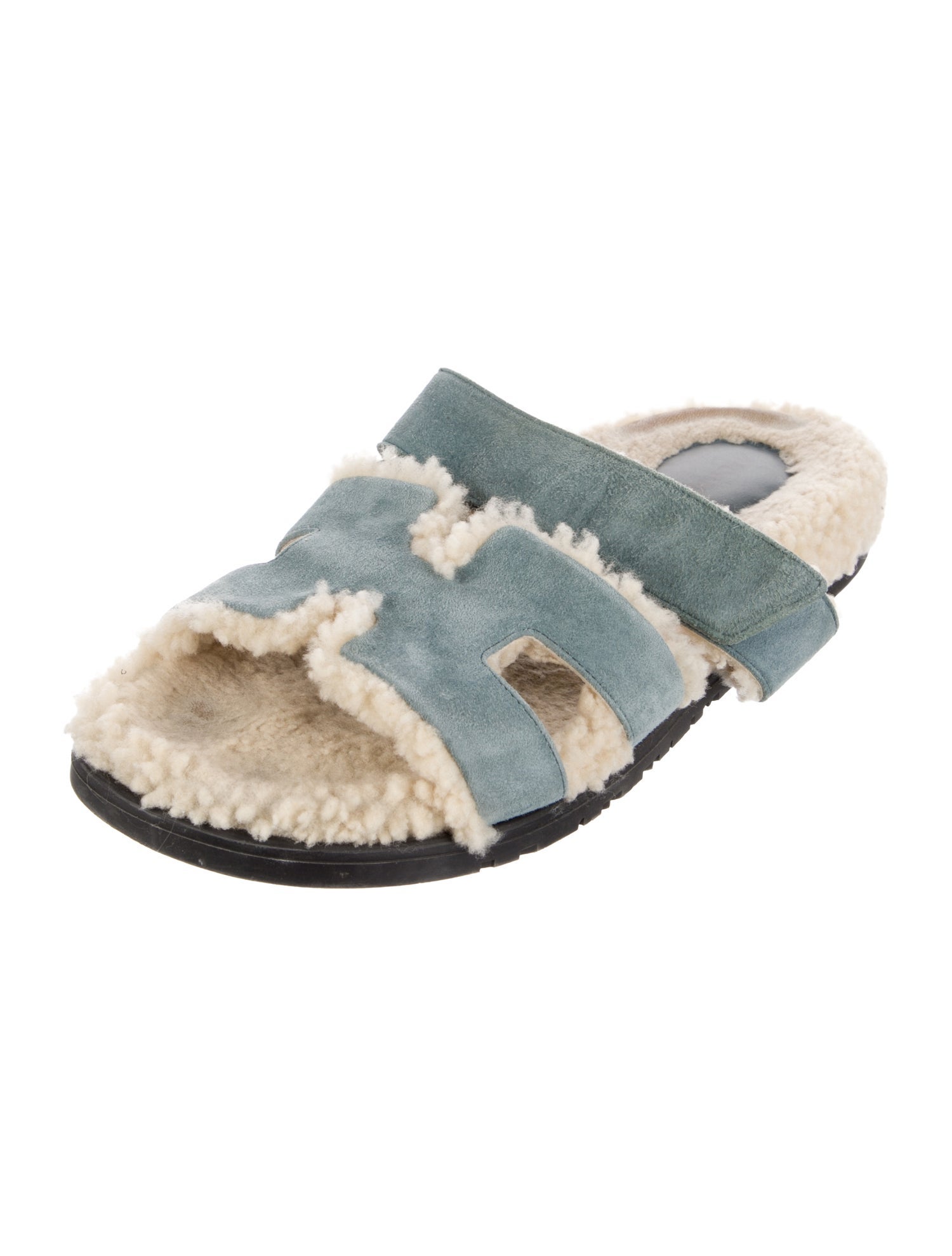 Hermès Chypre Suede Slides