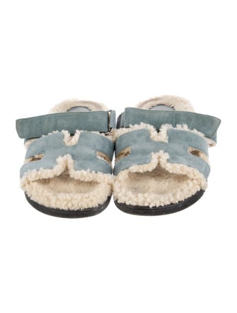 Hermès Chypre Suede Slides