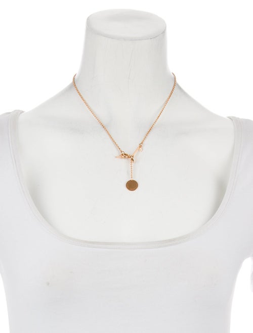 Hermès 18K Diamond Hermès Ex-Libris Small Model Pendant Necklace