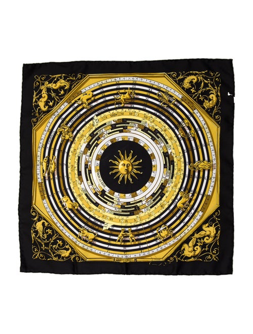 Hermès Dies Et Hore Pocket Square Silk Scarf