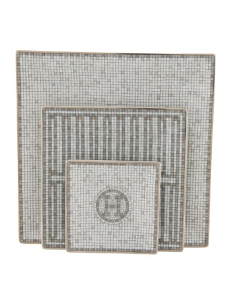 Hermès 3-Piece Mosaique au 24 Square Plate Set