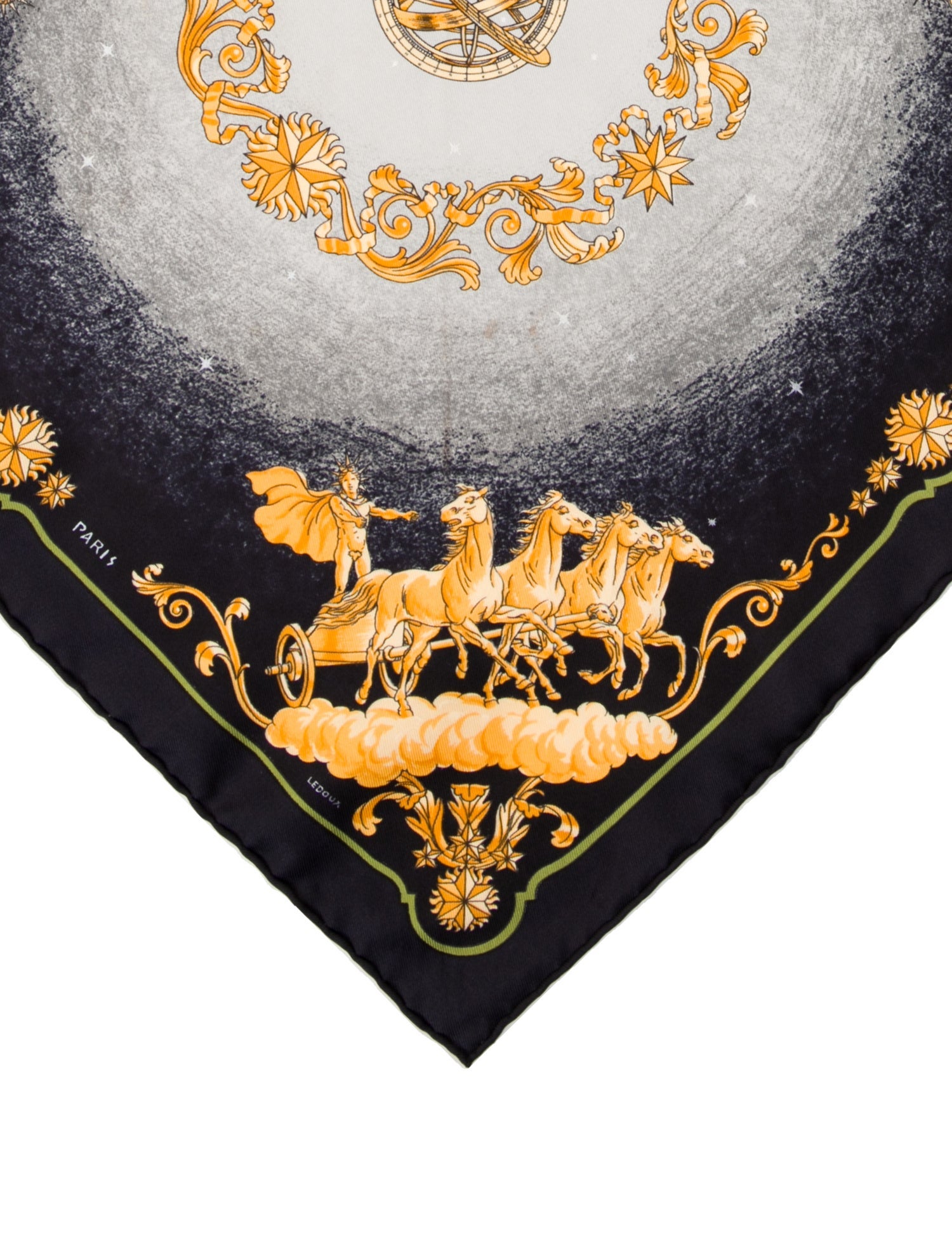 Hermès Cosmos Pocket Square Silk Scarf