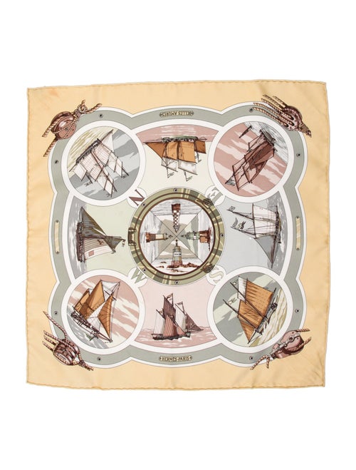 Hermès Belles Amures Pocket Square Silk Scarf