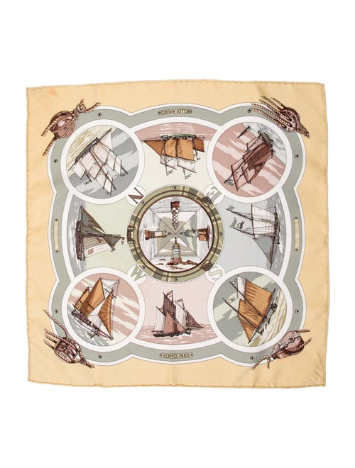 Hermès Belles Amures Pocket Square Silk Scarf