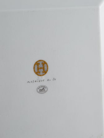 Hermès Mosaïque Au 24 Gold Square Plate