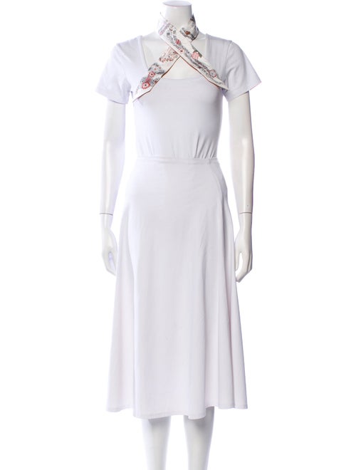 Hermès Brides de Gala en Fleurs Twilly Silk Twilly Scarf