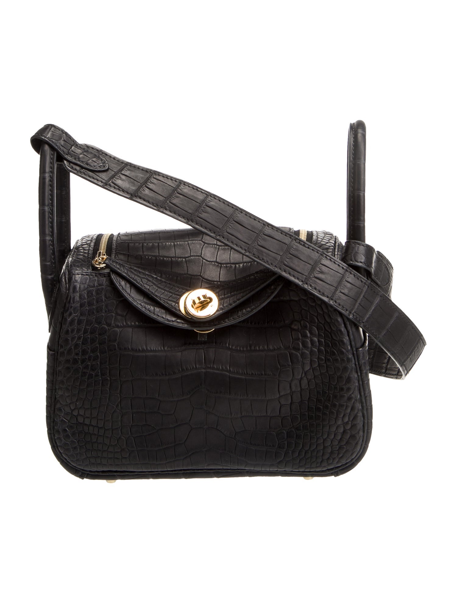 Hermès 2024 Matte Alligator Mississippiensis Mini Lindy 20