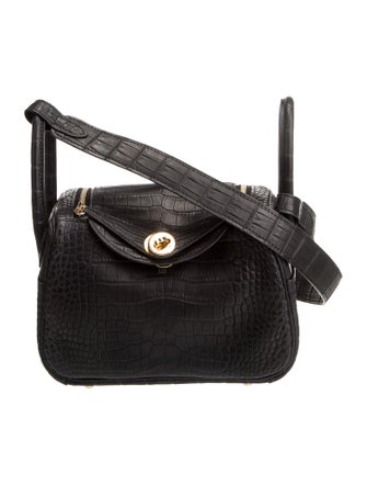 Hermès 2024 Matte Alligator Mississippiensis Mini Lindy 20