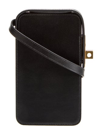 Hermès 2024 Tadelakt Noir Hac a Box Phone Case w/Strap