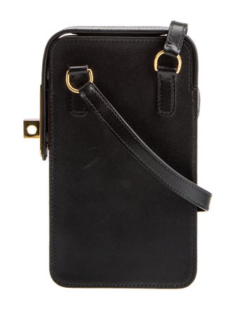 Hermès 2024 Tadelakt Noir Hac a Box Phone Case w/Strap
