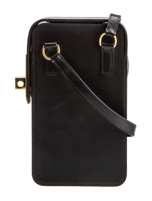 Hermès 2024 Tadelakt Noir Hac a Box Phone Case w/Strap