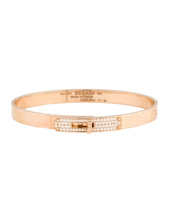 Hermès 18K Diamond Small Model Kelly Bangle