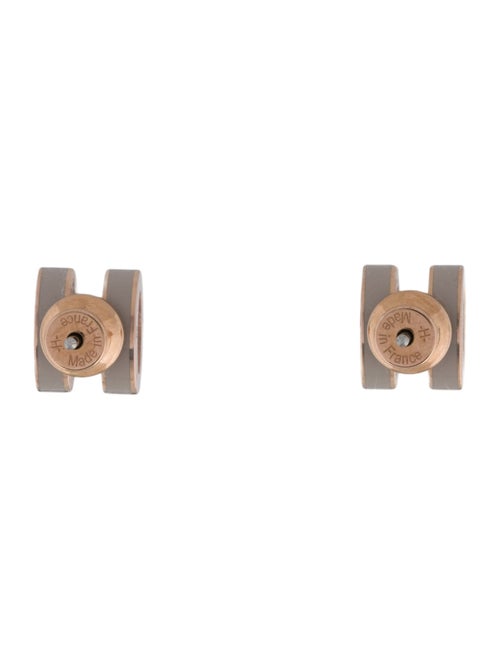 Hermès Enamel Mini Pop H Stud Earrings