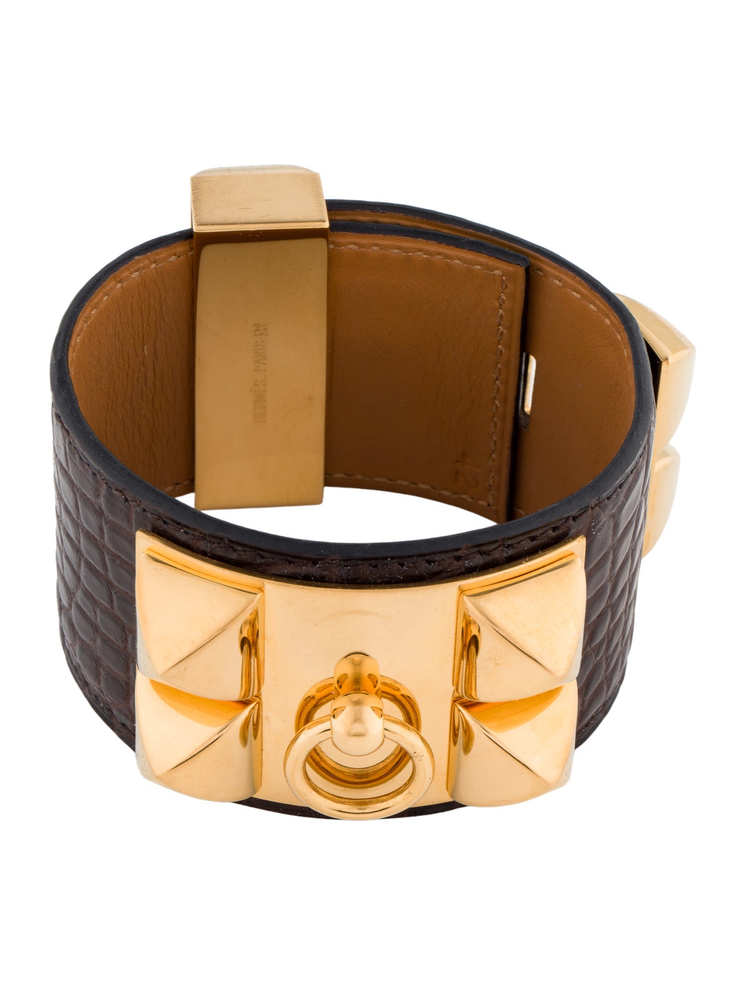 Hermès Crocodile Collier De Chien Wrap Bracelet