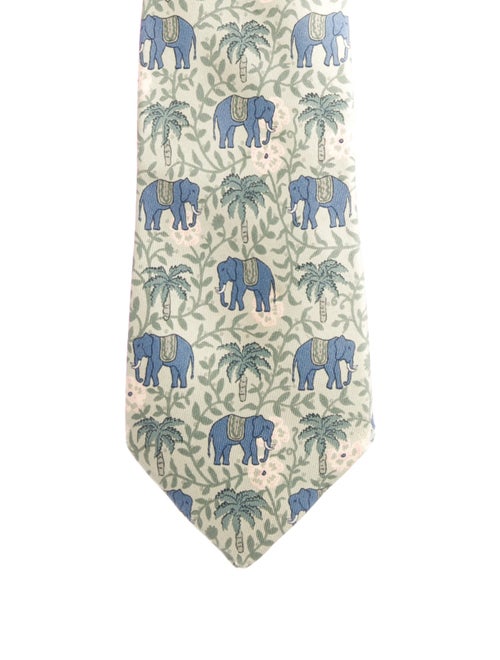 Hermès Pattern Print Silk Tie