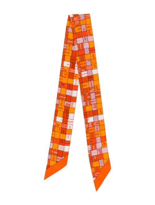Hermès Bolduc Au Carré Silk Twilly Scarf