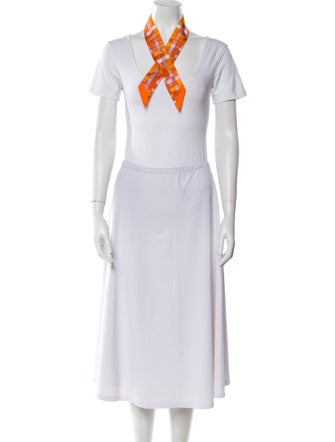 Hermès Bolduc Au Carré Silk Twilly Scarf