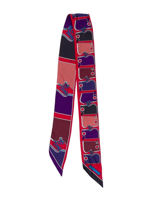 Hermès Camails Silk Twilly Scarf