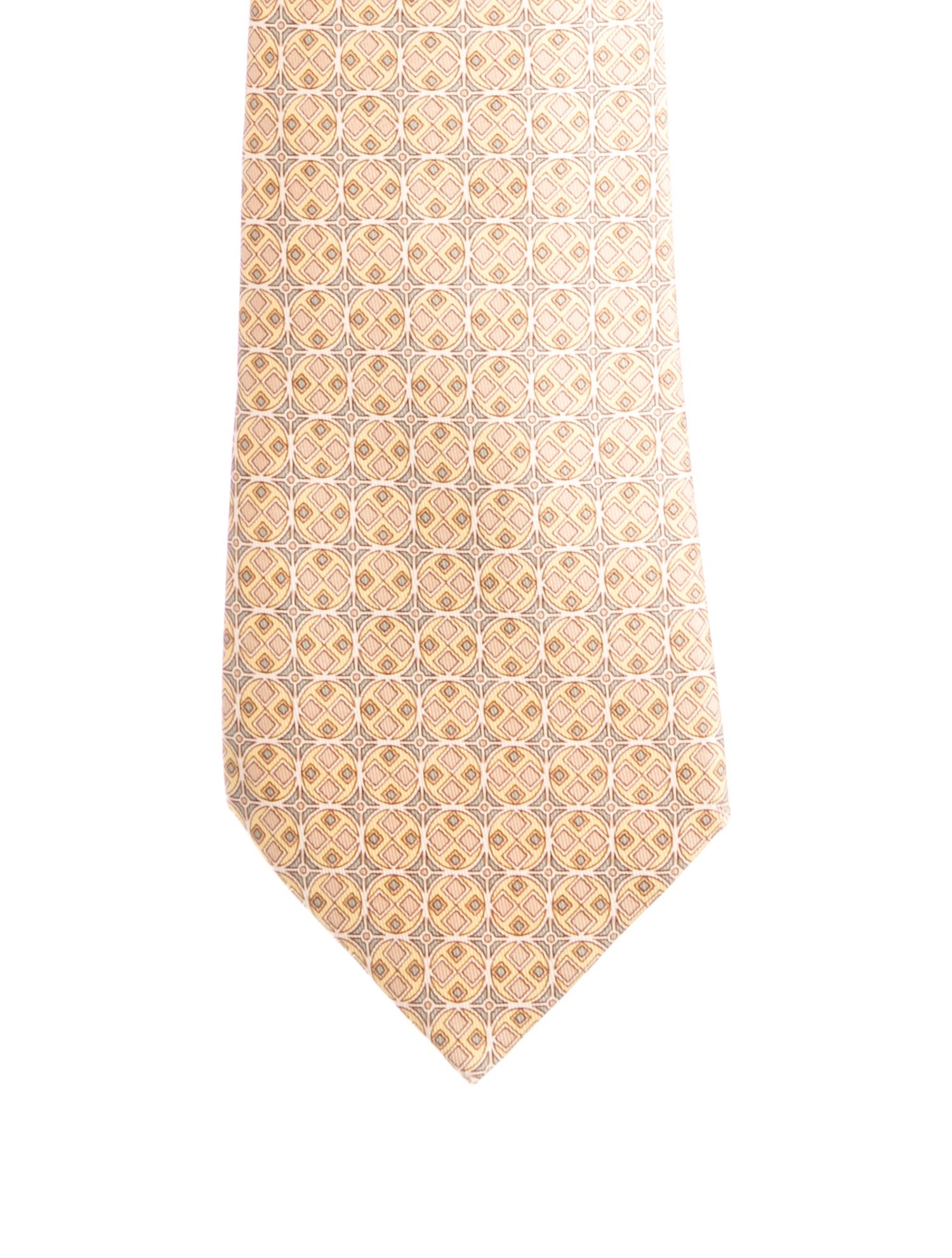 Hermès Pattern Print Silk Tie