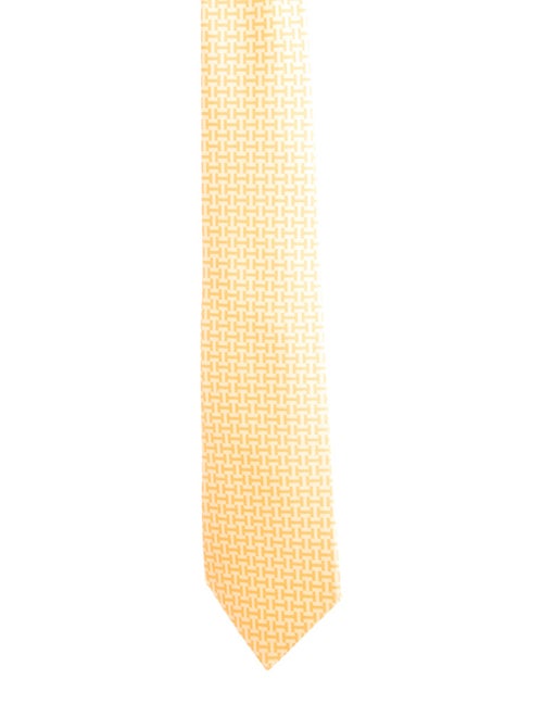 Hermès Pattern Print Silk Tie