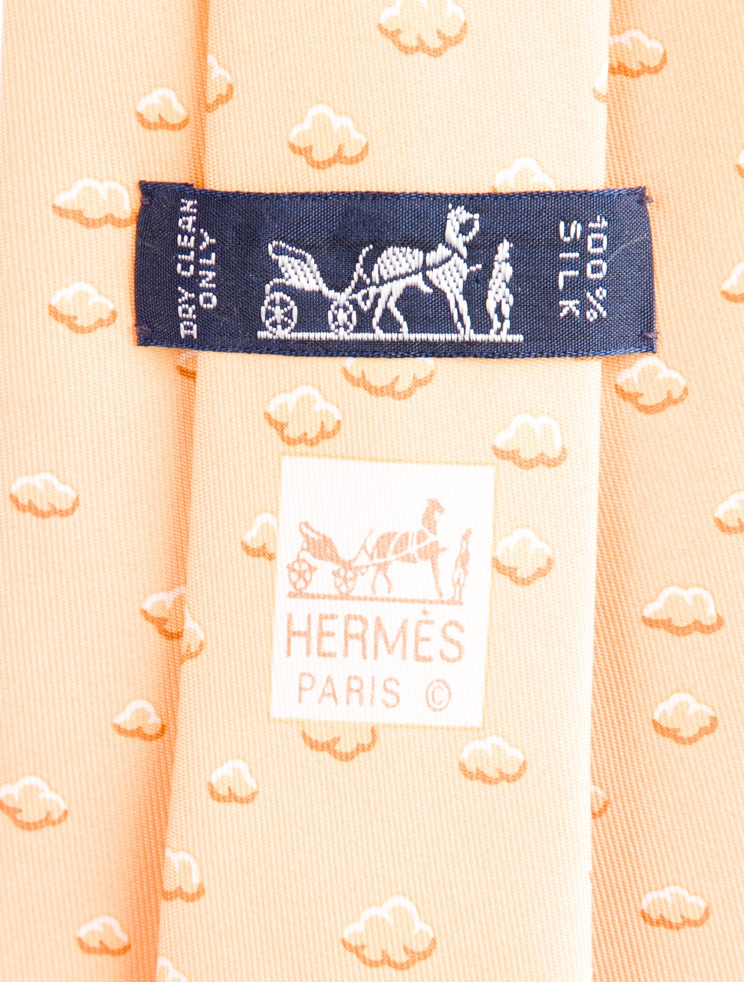 Hermès Pattern Print Silk Tie