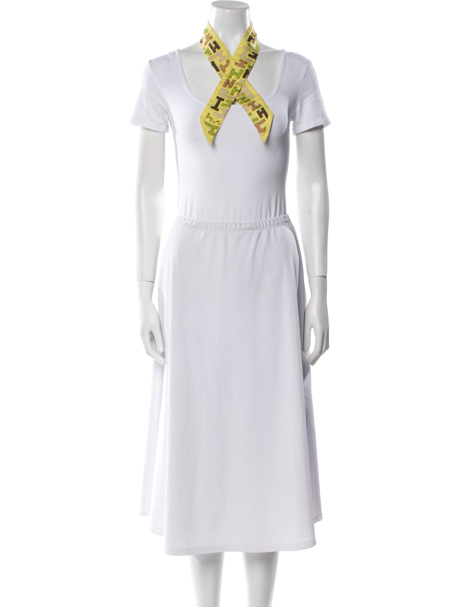 Hermès Silk H Logo Twilly Scarf