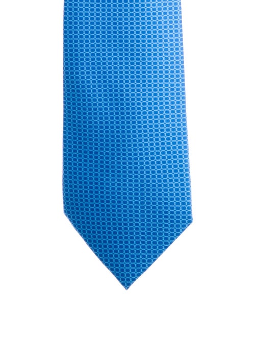 Hermès Pattern Print Silk Tie