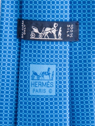 Hermès Pattern Print Silk Tie