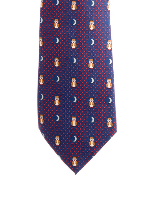 Hermès Pattern Print Silk Tie